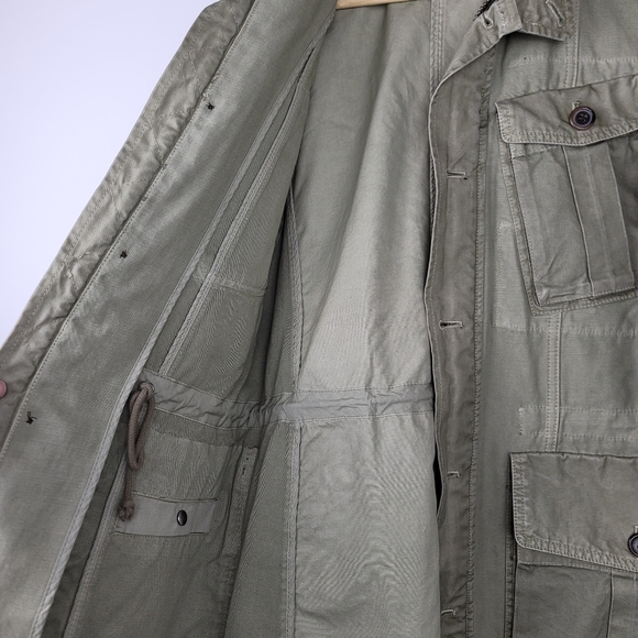 J Crew Jacket Military Green Quilt Sleeves size small - Picture 6 of 13